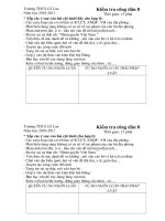 Kiểm tra 15 phút - CD 8- BS 1