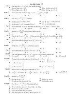đề trắc nghiệm toán 12