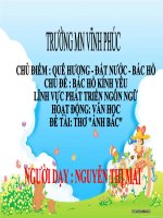 Giáo án bài giảng bài thơ ảnh bác cho bé mầm non