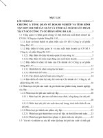 luận văn kế toán  Hoàn thiện kế toán tập hợp chi phí sản xuất và tính giá thành sản phẩm xây lắp tại Chi nhánh số 3 Công ty cổ phần Sông Đà 1.01