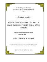 Nâng cao sự hài lòng của khách hàng tại công ty điện thoại Đông TPHCM