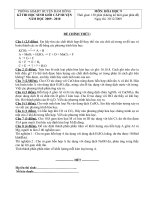 Đề thi Học sinh giỏi môn Hóa học 9 năm học 2009 - 2010