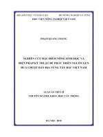 LUẬN ÁN TIẾN SĨ Nghiên cứu đặc điểm nông sinh học và biện pháp kỹ thuật để phát triển nguồn gen dưa chuột bản địa vùng Tây Bắc Việt Nam