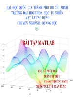 Bài tập Matlab - bài 2 Sơ lược lý thuyết ma trận trong quang học