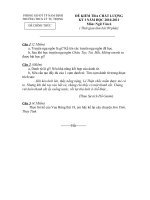 ĐỀ KIỂM TRA CHẤT LƯỢNG KỲ I NĂM HỌC 2010-2011 Môn: Ngữ Văn 6