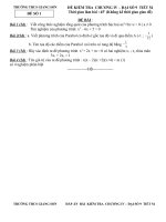 KIỂM TRA CHƯƠNG IV ĐẠI SỐ 9 CÓ DÁP ÁN