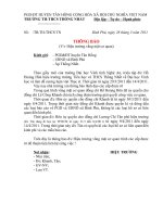 Thông báo đi học ở Vinh