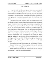 luận văn kế toán  Tổ chức kế toán tập hợp chi phí và tính giá thành sản phẩm tại Công ty CP Rexam Hanacans