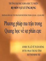 Tiểu luận Phương pháp ma trận trong quang học về sự phân cực