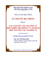 BÌA ĐỀ TÀI LÝ THUYẾT HỆ THỐNG