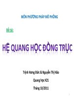 Đề tài hệ quang học đồng trục