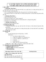 Giáo án bài sự phụ thuộc của cường độ dòng điện vào hiệu điện thế giữa 2 đầu dây dẫn