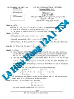 ĐỀ THI HSG TỈNH THANH HÓA 2011 +ĐA