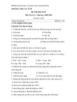 ĐỀ THI VẬT LÝ 6 KI I MÃ 04