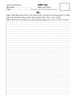 ĐỀ + ĐÁP ÁN KIỂM TRA VĂN 1 TIẾT HKII