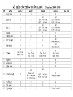 SỐ TIẾT CÁC MÔN NĂM HỌC 2010-2011