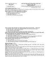 Đề - hướng dẫn chấm Lịch sử 8