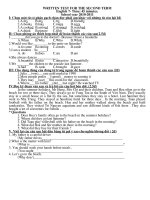 Đề thi HK II (hay mời tham khảo)