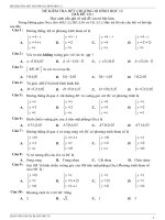 Kiểm tra chương 3 Phương pháp tọa độ trong không gian