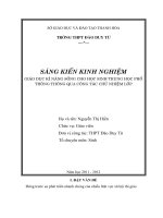 Giáo dục kĩ năng sống cho học sinh trung học phổ thông thông qua công tác chủ nhiệm lớp