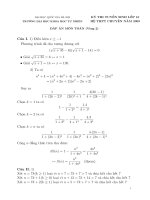 Đáp án chuyên toán vào 10 KHTN 2009
