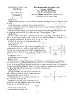 Đề và đáp án HSG lý thanh hóa 2011