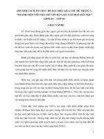 Đổi mới cách  tổ chức để dạy hiệu quả chủ đề tháng 1 thanh niên với việc giữ gìn bản sắc văn hoá dân tộc ” GDNGLL - lớp 10