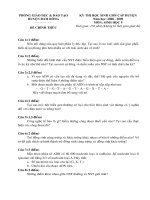 Đề thi Học sinh giỏi môn Sinh học 9 năm học 2008 - 2009