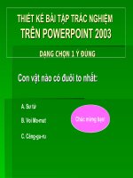 THIẾT KẾ BÀI TẬP TRĂC NGHIỆM