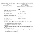 Đề + Đáp án Giai đoạn 3 (09-10)Toán 7
