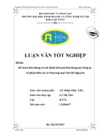 Kế toán bán hàng và xác định kết quả bán hàng tại Công ty cổ phần Đầu tư và Thương mại Tân Kỷ Nguyên