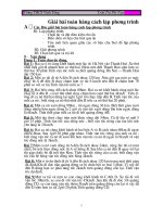 CĐ: CÁC BÀI TOÁN GIẢI BÀI TOÁN BẰNG CÁCH LẬP PT HOẶC HỆ PT