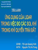 TIỂU LUẬN ỨNG DỤNG CỦA LIDAR TRONG VIỆC ĐO CÁC SOL KHÍ TRONG KHÍ QUYỂN TRÁI ĐẤT