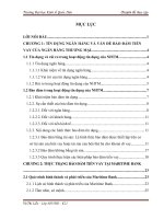 luận văn tài chính ngân hàng Giải pháp nâng cao chất lượng bảo đảm tiền vay tại Maritime Bank