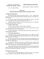 Báo cáo chi bộ tháng 12