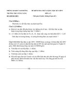 ĐỀ KIỂM TRA CHẤT LƯỢNG VẬT LÝ 9