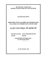 Biện pháp nâng cao hiệu quả kinh doanh của công ty cổ phần xây lắp dầu khí  Luận văn thạc sĩ