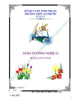 Giáo án Công nghệ lớp 12 chuẩn KTKN_Bộ 8
