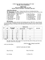 BIEN BẢN BÀN GIAO BIÊN CHẾ CÁC LỚP ĐẦU NĂM 2010-2011