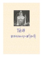 Bài giảng đồ thị hàm số y=ax2 đại số 9