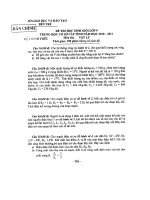 Đề  thi HSG Lý 9 cấp Tỉnh 2010-2011