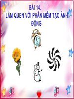 Bài 14: Làm quen với phần mềm tạo ảnh động