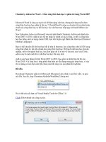 Chèn công thức Hóa trong word 2007