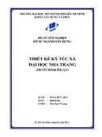 Đồ Án Tốt Nghiệp Kỹ Sư Xây Dựng Khóa 2007-2012 Thiết kế ký túc xá Đại học Nha Trang  Phan Đức Huy