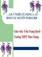 Slide hóa 10 bài 10 ý nghĩa của BTH các NTHH _T.T quyết