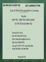 Tóan 9 hình trụ, diện tích xung quanh và thể tích vủa hình trụ _Đ.V Cường