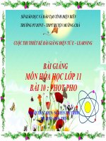 Slide hóa 11 bài 10 photpho _Gv N.T Thơm