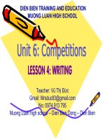Slide english 11 unit 6 competitons _writing _V.T Duc