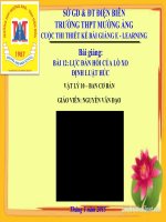 Slide vật lý lớp 10 bài 12 lực đàn hồi của lò xo, ĐL Húc _N.V Đạo