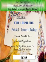 Slide english 12 unit 1 home life _reading _P.T Thu